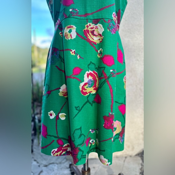 J. Crew Glorious Garden Print Fitted Dress, Vintage Style - Picture 6 of 12